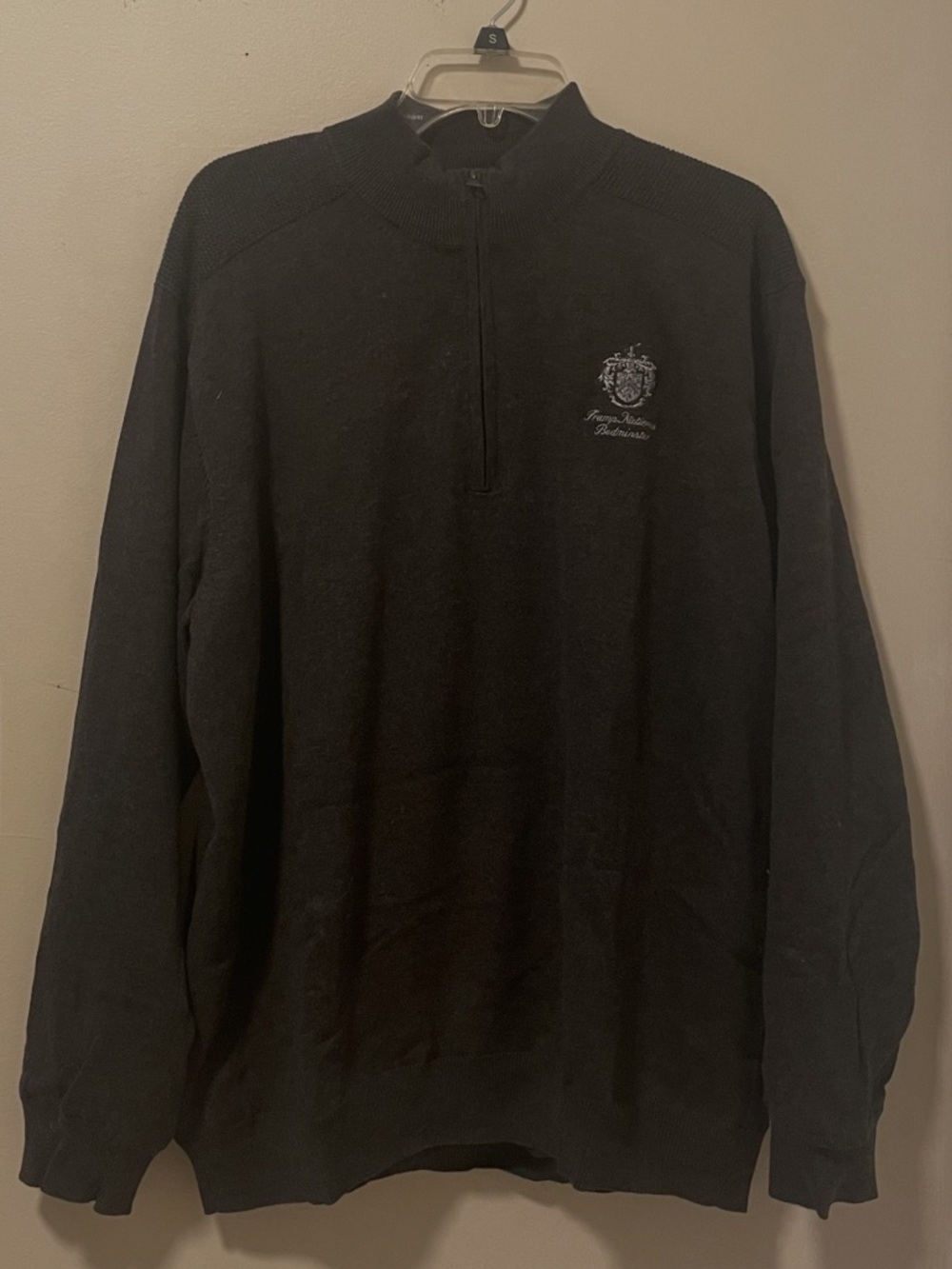 Trump National Bedminster - Greg Norman 1/4 Zip Sweater Pullover - Black